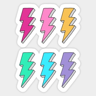 Lightning bolt (pastels) Sticker